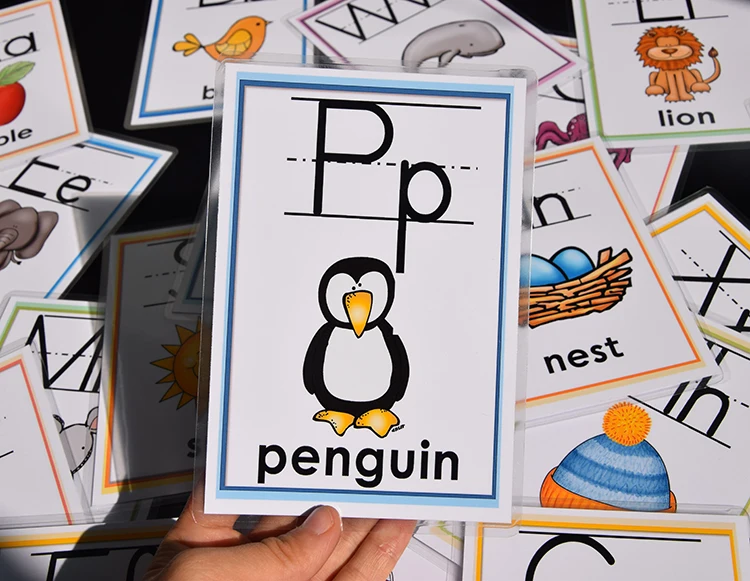 Flash com Animais Cartões de Palavra Educativos para Crianças Auxiliares de Ensino Alfabeto Inglês Aprendizagem Cartão Cedo Brinquedos Professor 26 13 Weddings & Events