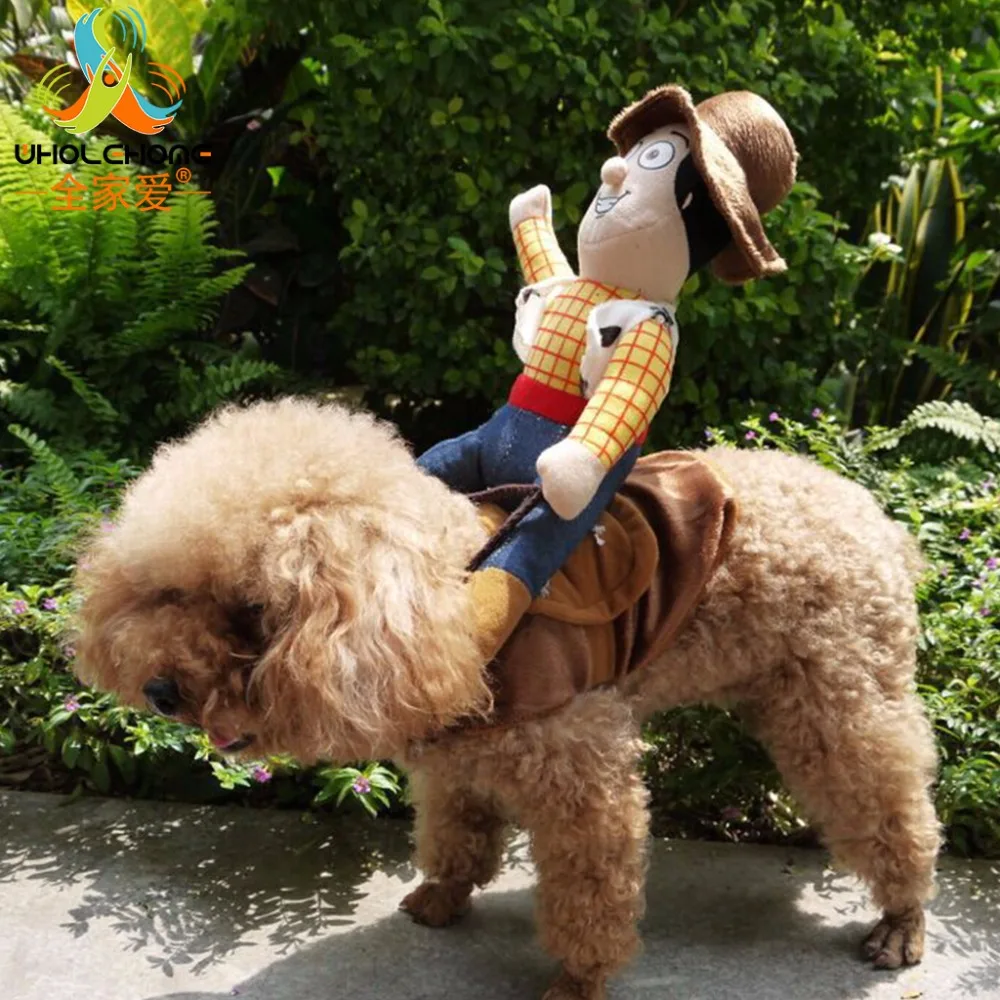 Hot Sale Riding Horse Dog Costume Novelty Funny Halloween Party Pet Dog Costume Large Dog