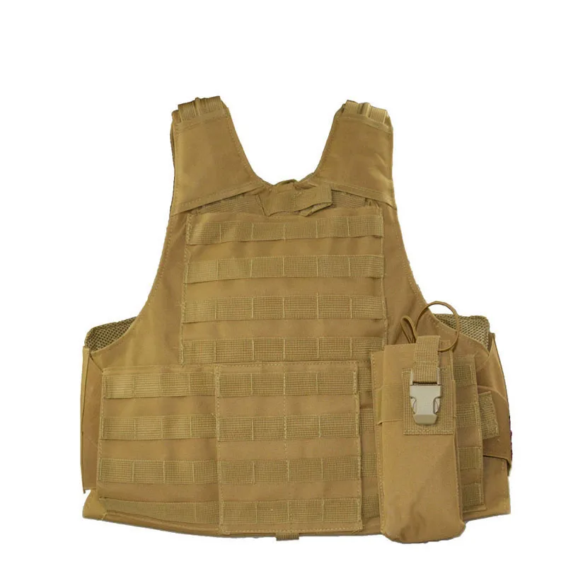 Охотничий Тактический жилет Molle Combat штурмовая пластина тактический жилет 7 цветов CS верхняя одежда военный жилет Jungle Equipme - Цвет: Tan