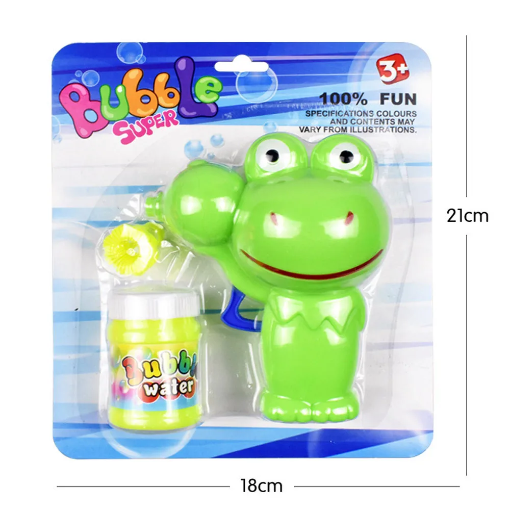 Пистолет для мыльных пузырей, комплект, детские образовательные игрушки включают светящиеся объекты с изображением забавного героя мультфильма животное пузырьковая игрушка пузырь машины игры на свежем воздухе для детей A1