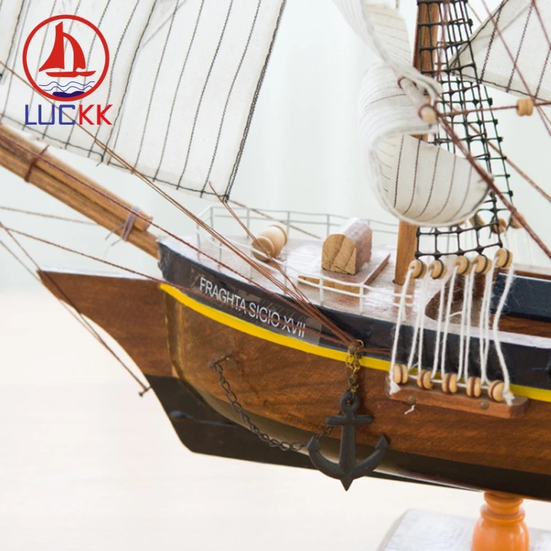 LUCKK 60 см Ретро деревянная модель фигурки современный дом внутренняя отделка