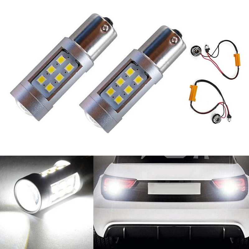 2x Car LED Light Bulb P21W Canbus Reverse Light for 1156 Backup DRL