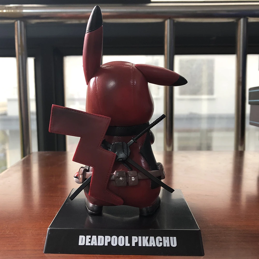 Deadpool Pikachu Figure Toy - Cosplay Pikapool Superhero Collectible for Boys, Girls, Men, Women - Ideal for Carnival, Christmas, New Year Gifts image 5