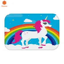 Единорог Радуга Прихожая приветственные напольные коврики животные печати коврик для ванной комнаты Придверные коврики гостиная Противоскользящий коврик