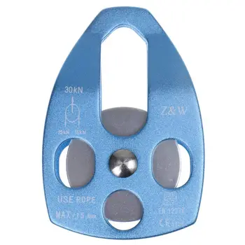

30kn Rope pulley great rea Simple / Double For Tree Climbing Lifting - One Size
