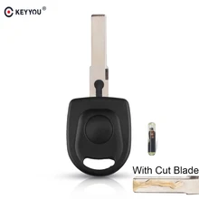 KEYYOU-étui à clé transpondeur HU66, découpé/non découpé avec puce ID48, pour VW Polo Golf, SEAT Ibiza Leon SKODA Octavia
