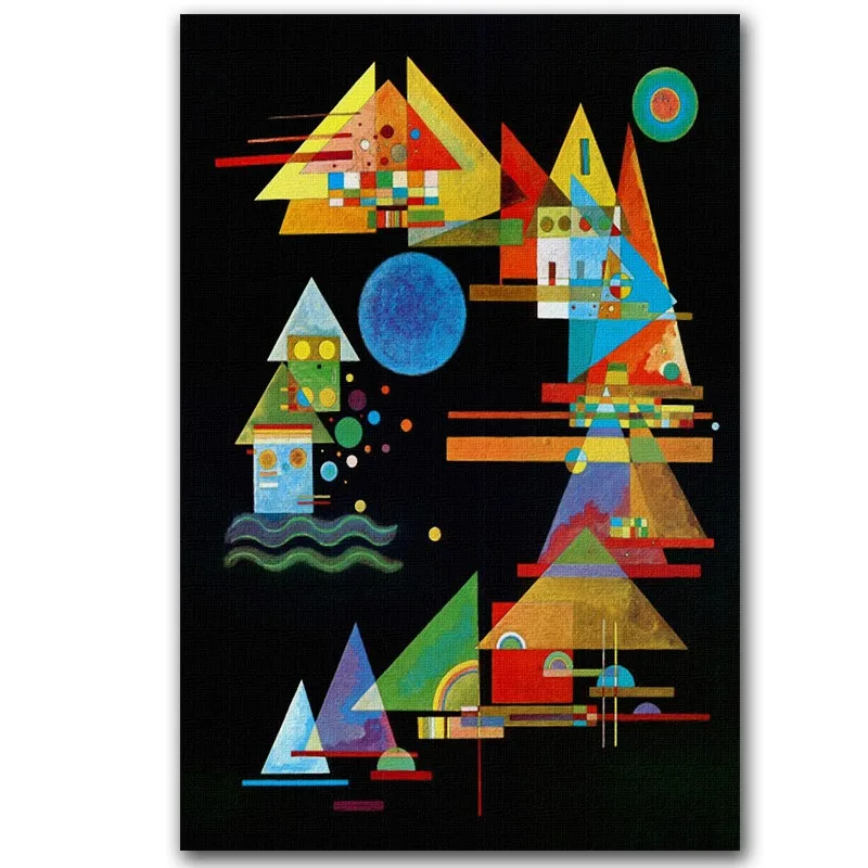 

Im Blau c1925 Giclee poster By Wassily Kandinsky painting Wall oil Painting picture print on canvas Spitze in Bogen