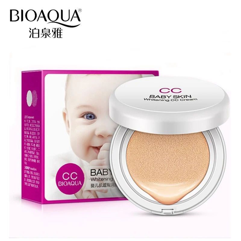 

BIOAQUA Brand Baby Skin Air Cushion BB CC Cream Makeup Whitening Concealer Hyaluronic Acid Base Foundation Cosmetics 15g