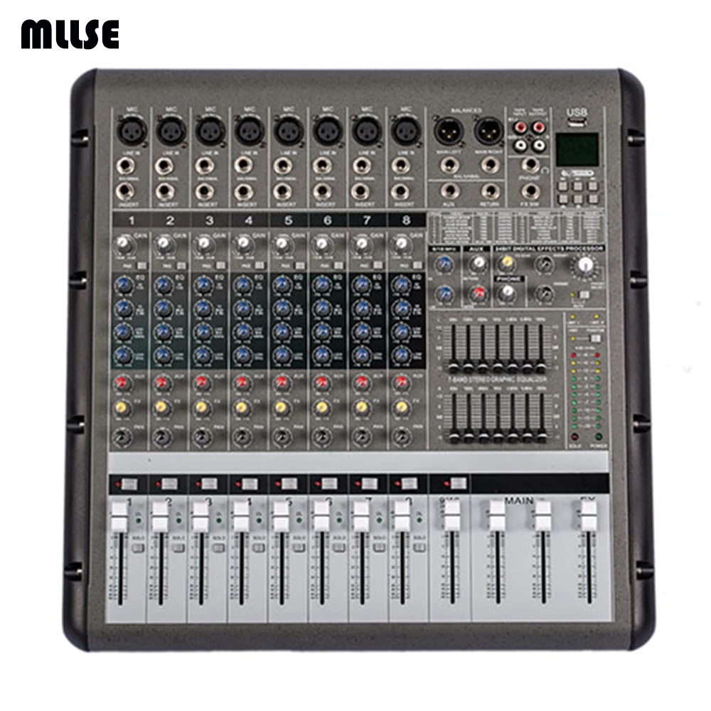 Купить 1300 вт мощность RMS в pmr860 профессиональный звук и DJ-Mixer 8 ...