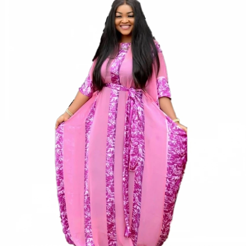 

African Dresses For Women chiffon Robes Robe Africaine African Clothing Dashiki Fashion Cloth Long Maxi Dress Africa Clothing