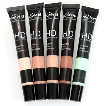 

50PCS 5 color Facial Liquid Concealer Cream Bronzer Face Foundation Contour Palette Make Up Full Cover Primer Concealer Cream