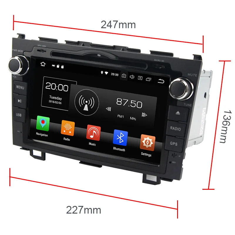 HaiSunny 4G ram Android 8,0 автомобильный DVD для HONDA CR-V 2011-32G ROM Octa Core 2006 радио gps плеер головное устройство