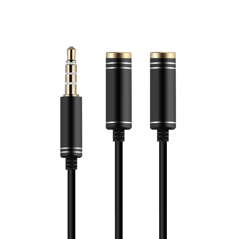 3.5 mm Audio Splitter Jack Aux to Microphone and Headphone Adapter for Computer Microphone