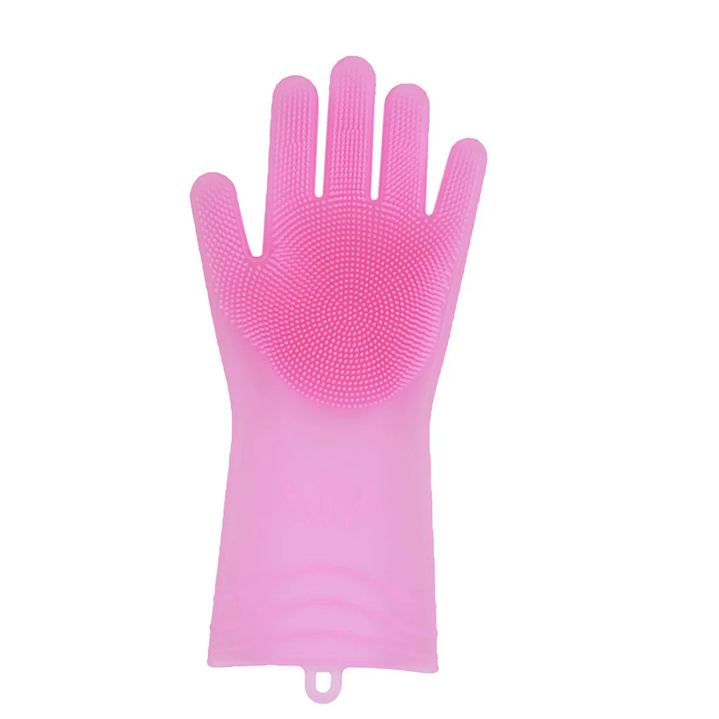 TENSKE силиконовые многоцелевые перчатки для ленивых мытья посуды толстые прочные удобные скраб щетка чистящие инструменты для дома щетка 7Dec25