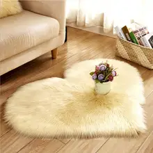 Романтическое любящее сердце из искусственной шерсти меховой ковер Свадебные украшения Гостиная диван поддельные овец Tapetes плюшевые ковры матрас для спальни M001