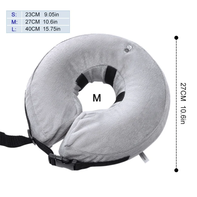 Надувные товары для домашних животных кошачий собачий спасательный ранозаживляющий защитный ошейник против укуса ПВХ удобный E-ошейник с застежкой-молнией