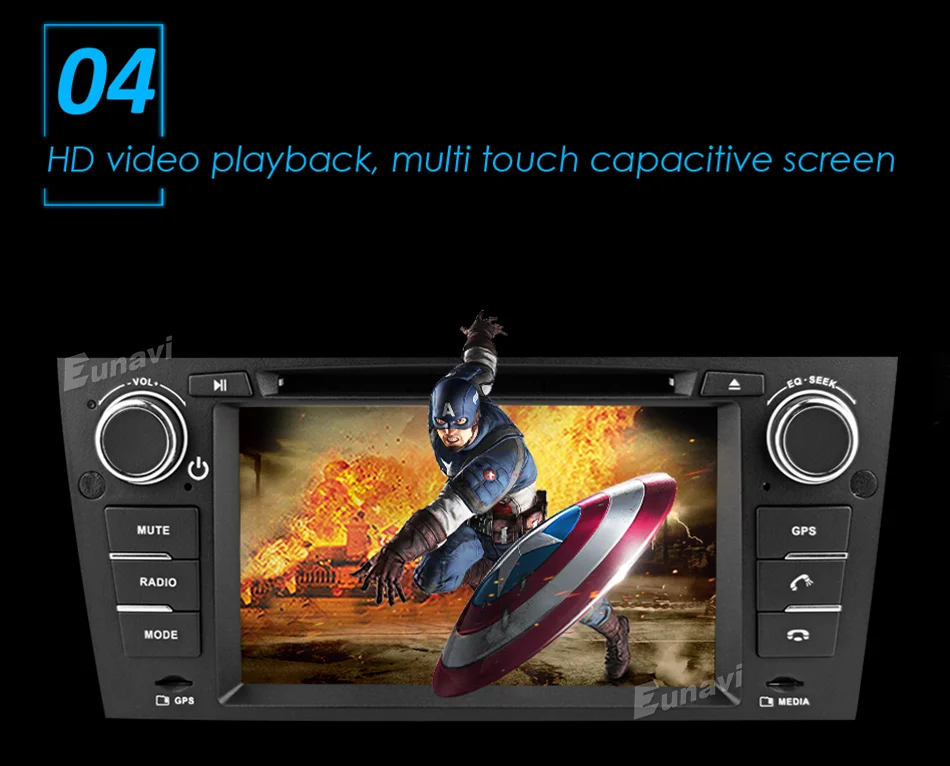 Perfect Eunavi Octa 8 Core CPU Android 8.0 Car DVD For 3 Series BMW E90 E91 E92 E93 318 320 325 For Manual Air Conditioning gps Navi 5