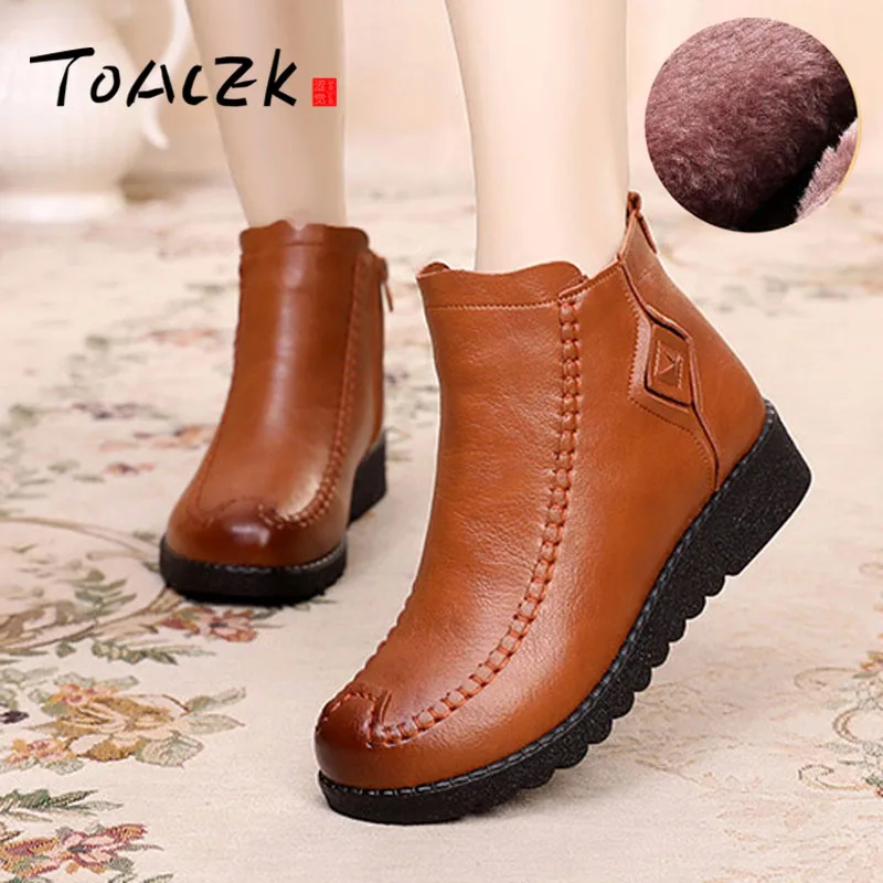 

Cotton shoes women's winter plus velvet flat bottom warm shoes cotton shoes women's boots non-slip thickening size 35-41