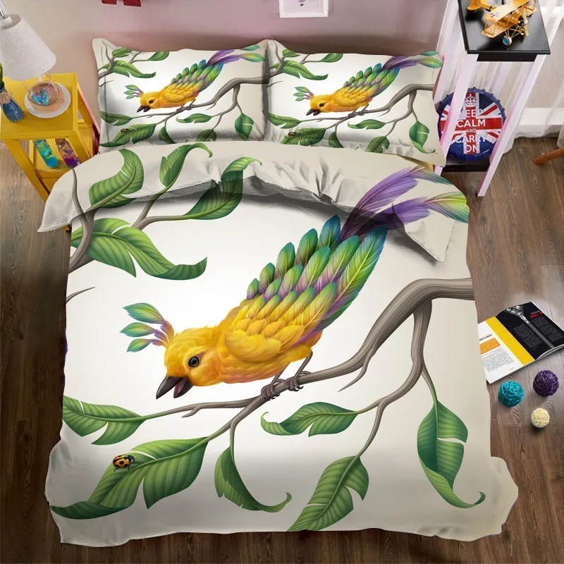 3d birds print queen king double size bedding set of duvet cover bed