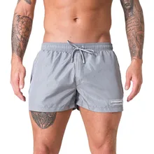Быстросохнущие узоры, пляжный внутренний принт, Одноцветный купальник для мужчин, плавки, мужские плавки, шорты, купальный костюм