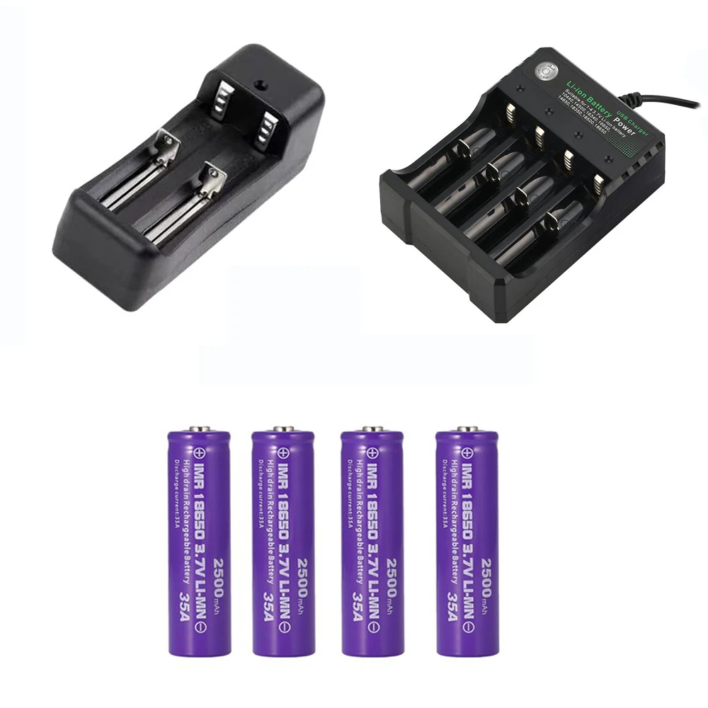 

Vtc6 3.7V 2500Mah Li-Ion Rechargeable 18650 Battery For Sony Us18650 C6 30A E-Cigarette mod + 18650 Charger for Devilkin 225W TC