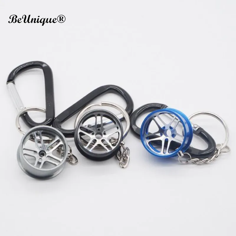 Fast & Furious 8 wheel hub design Key chain Cool autoparts pendant luxury Car keyring with climbing hook Street fashion jewelry |