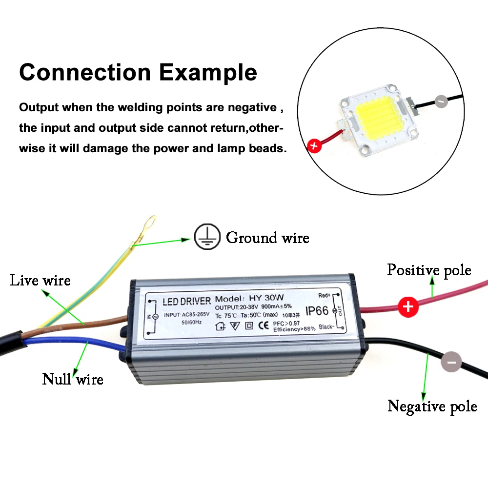 Светодиодный драйвер 10W20W 30 Вт, 50 Вт, ручная сборка Питание 24V DC 20-40V освещение Трансформатор для светодиодный лампы прожектора 300mA 600mA 900mA 1500mA JQ