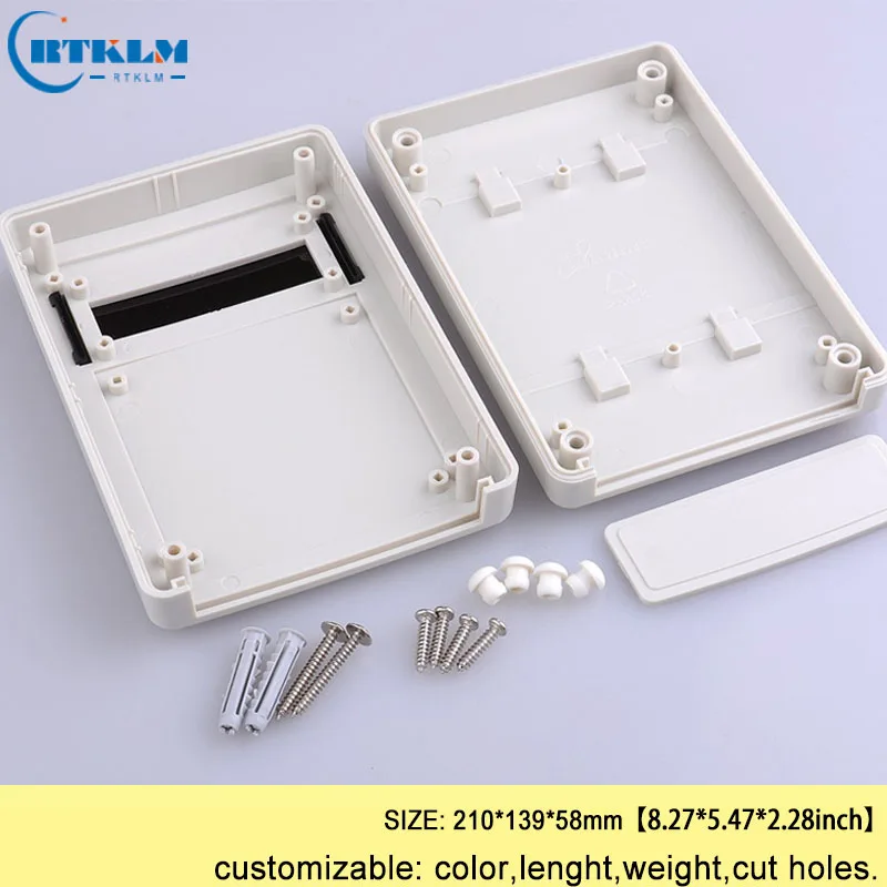 Wall mounting plastic box electrical custom electronics plastic enclosure Power supply project box abs junction box 210*139*58mm