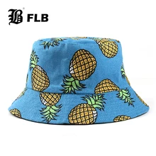 [FLB] летняя Складная женская панама с ананасом, уличная хлопковая рыболовная охотничья шляпа, Мужская раковина, Chapeau, защита от солнца, F375