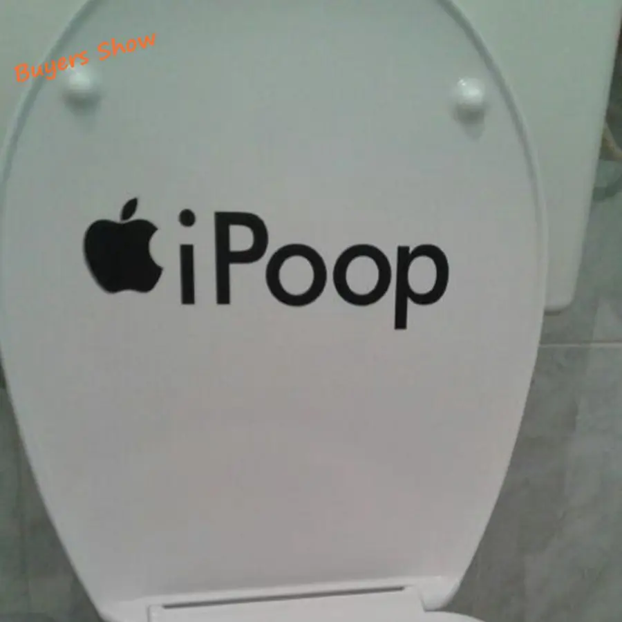 Funny Toilet Seat Stickers DIY Removable Vinyl Wall Art Sticker For Bathroom Toilet Decor