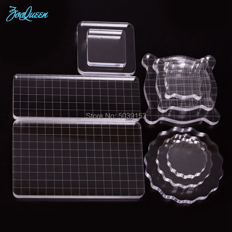 

Transparent Acrylic Stamp block tool For Scrapbooking/card making set Pad Handle Supporting Decoration Tools Accessories