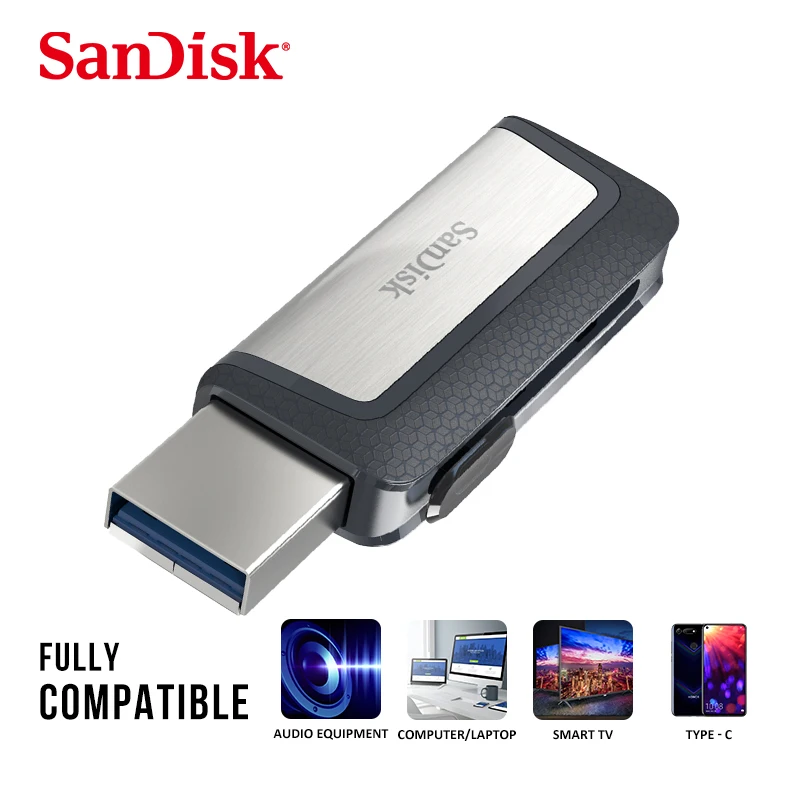 SanDisk type-C USB 3,1 128 ГБ 32 ГБ 64 Гб двойной OTG USB флеш-накопитель SDDDC2 Extreme 32 ГБ флеш-накопитель USB флеш-накопитель Micro USB type C