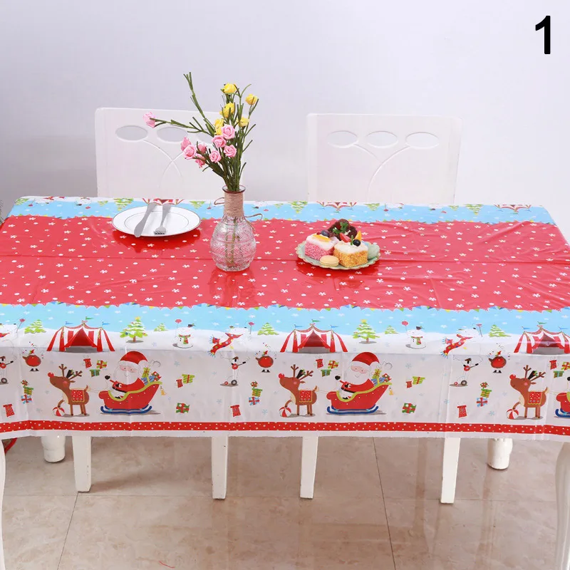 High Quality Table Cloth Cover Cartoon Pattern Decoration For Christmas Party Home Banquet VE - Цвет: as picture