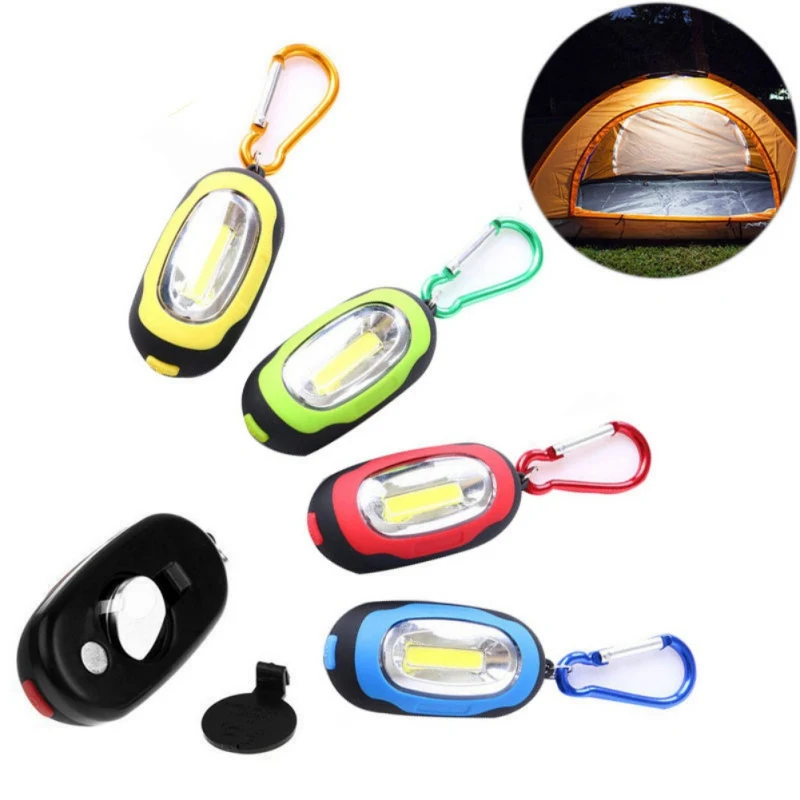 

Practical Key Chain Button Battery Gift Mini 25lm 3 Modes Portable Flashlight COB LED Night Light Keychain Torch Flash