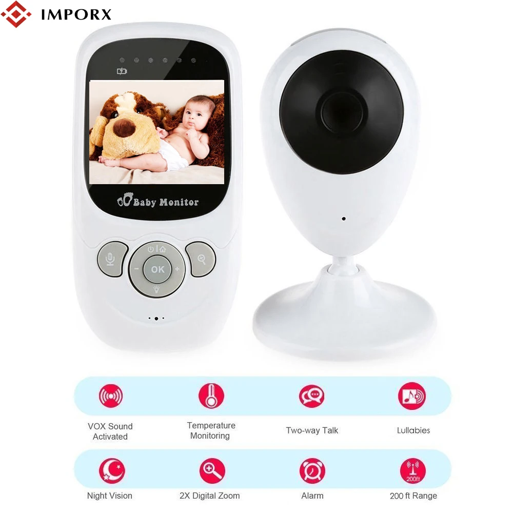 

3.2 inch Wireless Video Baby Monitor IR LED Temperature 2 Way Audio Talk High Resolution Baby Nanny Surveillance Security Camera