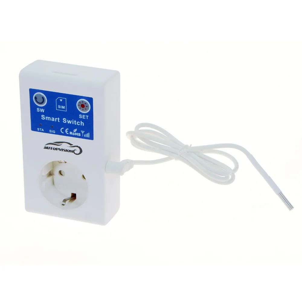 SC1 16A GSM Socket EU Power Outlet Switch Remote Home Control Garage Door Gate Opener SMS Temperature Control powerdown remind