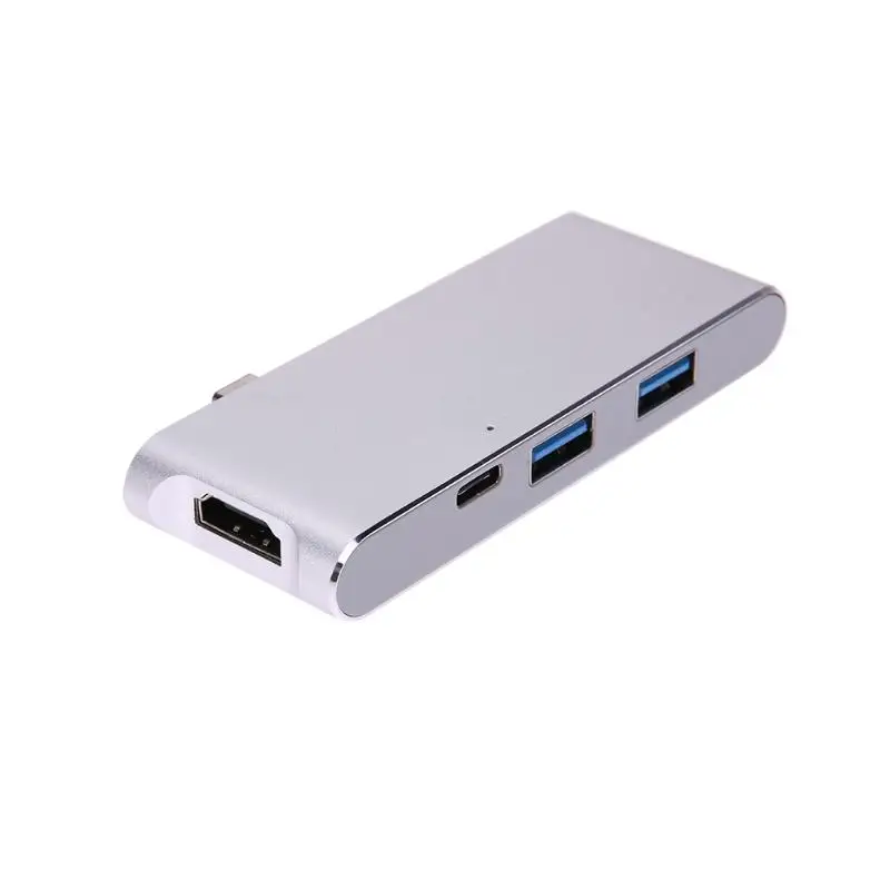 

6 In1 USB-C Type C HUB with Type-C Power Delivery 4K Video HD Output SD/TF Card Reader USB HUB for Laptop PC