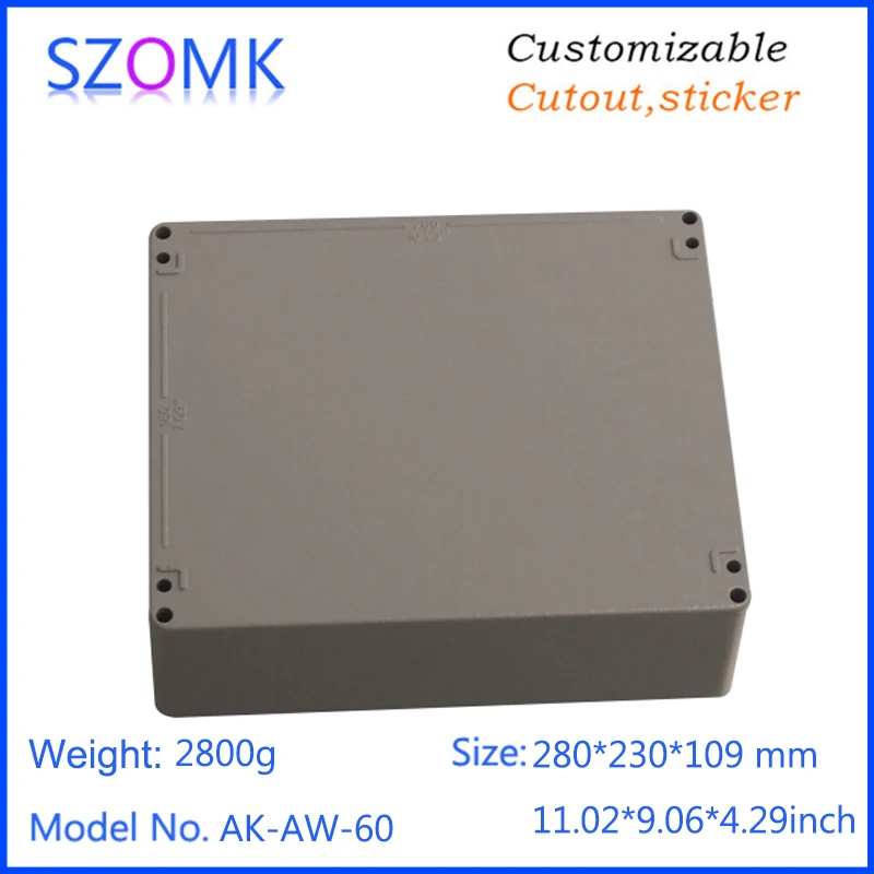 szomk IP66 die cast aluminum waterproof enclosure for electronics aluminum case waterproof equipment junction box  (9)
