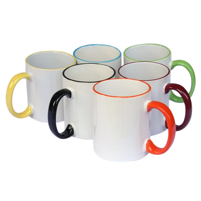 2013 wholesale ceramic color handle mugs good quality cheap price heat