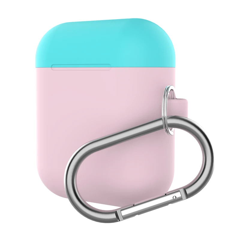 2 Силиконовый чехол для Airpods чехол противоударный чехол для Airpods зарядная коробка мм 2 мм Ультратонкий чехол для Air Pods Splite чехол с крючком - Цвет: 2