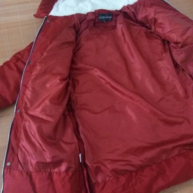 2016 wadded jacket female winter jacket women outerwear slim jackets medium-long down cotton parkas red coats (1)