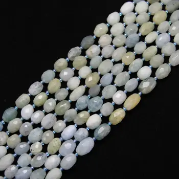 

Approx 25pcs strand Natural Aqua-marine Faceted Loose Beads Charms Bracelet,Cut Nuggets Stones Spacer Beads Crafts Necklace