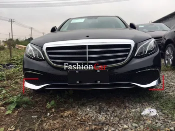 

For Mercedes-Benz E Class W213 2016 2017 ABS plastic Front bumper skid protector guard trim 3pcs/set (Not fit for sport model)