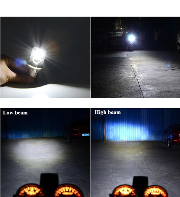 BA20D COB LED Light Bulb Motorcycle Motorbike Headlight Bulb Lamp H6 Cool White Light 800LM Plug  Play Scooter ATV (10)