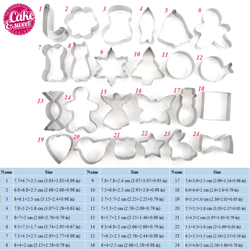 Christmas Cookie Cutters Stainless Steel Cute Animal Candy Shape Biscuit Mold DIY Fondant Pastry Decorating Baking Cooking Tools - Image 2
