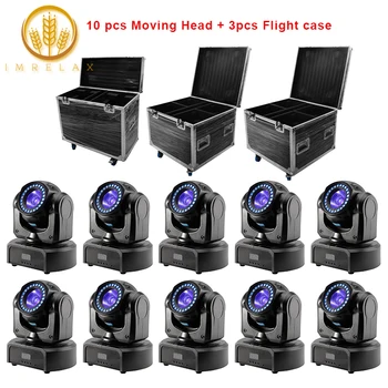 

IMRELAX 10pcs 24&1 LED Moving Head Light With Flight Case Package Beam Wash Advanced Lighting Super Bright LED DJ Beam Light