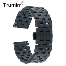 Quick Release группа 5 указатель Нержавеющая сталь Ремешок Браслет для Asus Zenwatch 1 2 22 мм LG G Watch W100 W110 w150 Pebble времени