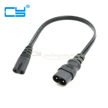

5PCS/lot IEC 60320 C8 Plug to C7 Receptacle Male to Female Extension Power Supply Main Adapter Cable 30cm 1FT