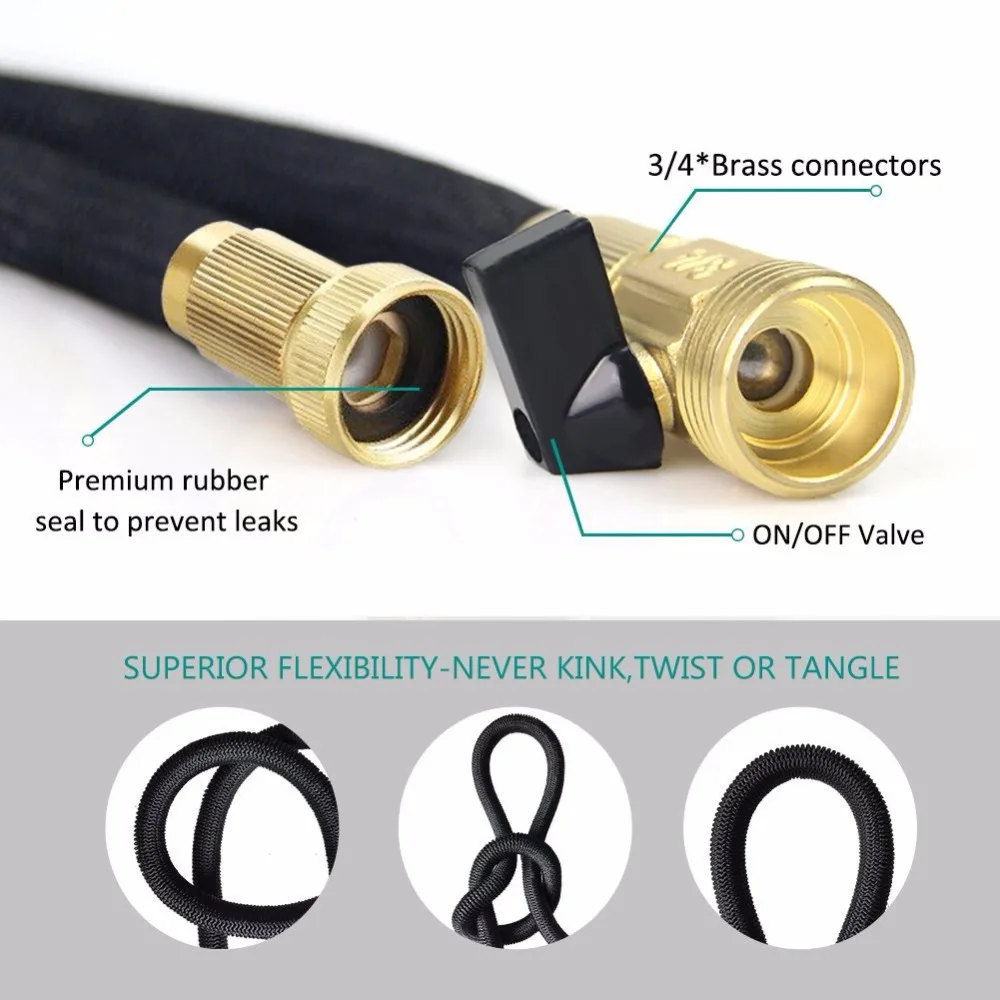 Расширяемый садовый шланг для полива TPE внутренняя труба волшебные гибкие шланги