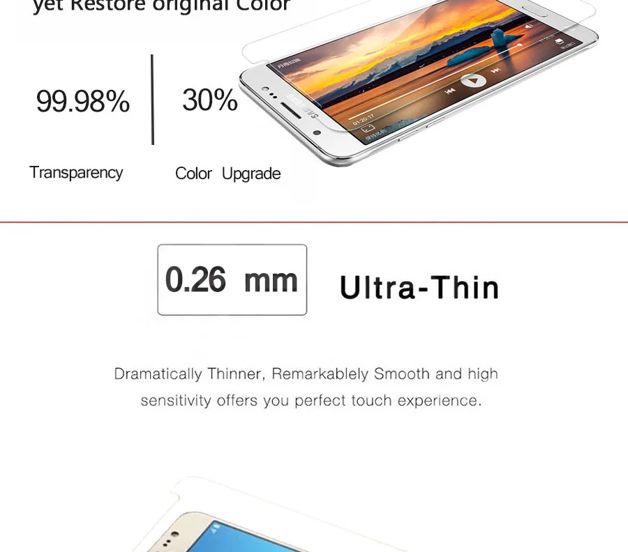 Высококачественное Закаленное стекло для Samsung Galaxy S7 J3 J5 J7 J3 J7 Защитная пленка для экрана HD
